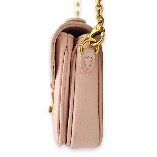 Micro Metis Pink Crossbody Bag in Empreinte Leather Gold hardware CL2607-22326 5