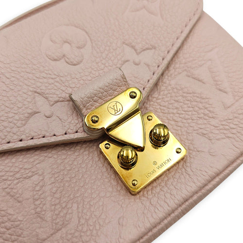 Micro Metis Pink Crossbody Bag in Empreinte Leather Gold hardware CL2607-22326 9