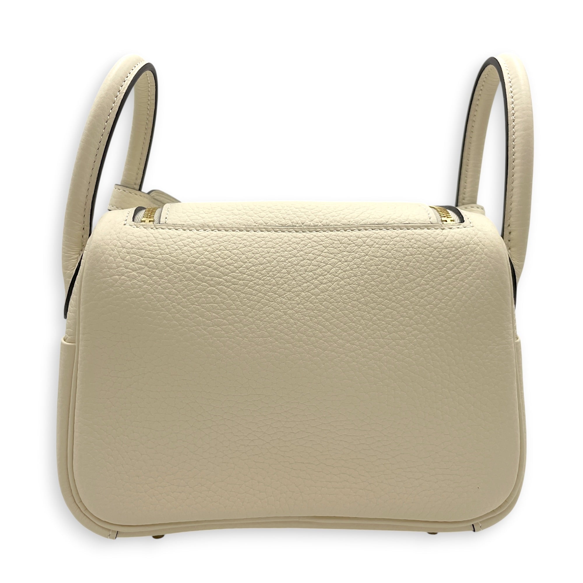 Lindy II Mini Cream in Clemence Gold hardware CL2607-22338 2
