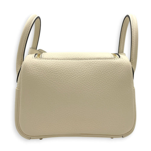 Lindy II Mini Cream in Clemence Gold hardware CL2607-22338 2