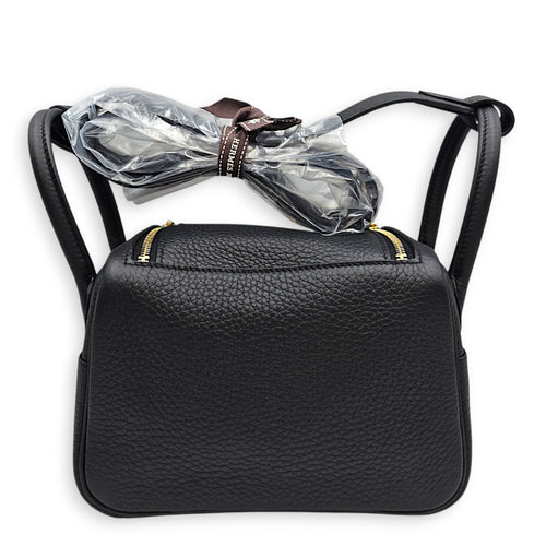 Lindy II Mini Black in Clemence Gold hardware