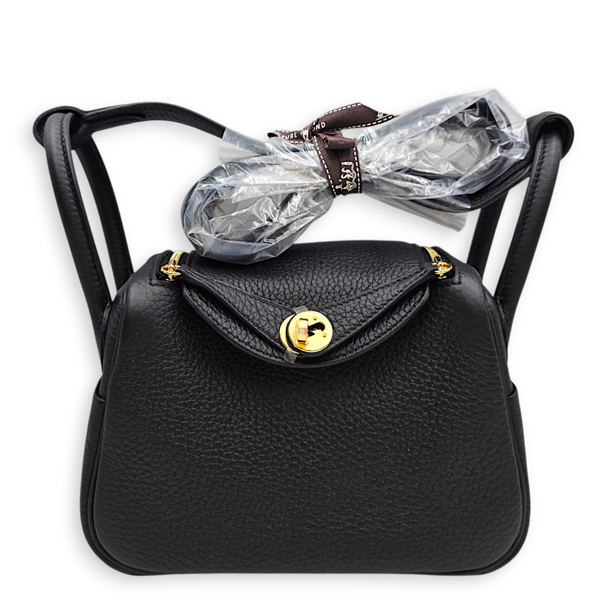 Lindy II Mini Black in Clemence Gold hardware