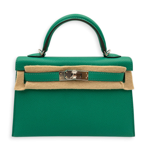 Sellier Kelly 20 Vert Jade/Bleu Paradis/Bleu Sapphire in Epsom Palladium hardware CL2607-22346 1