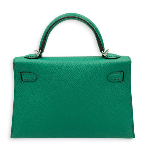Sellier Kelly 20 Vert Jade/Bleu Paradis/Bleu Sapphire in Epsom Palladium hardware CL2607-22346 2