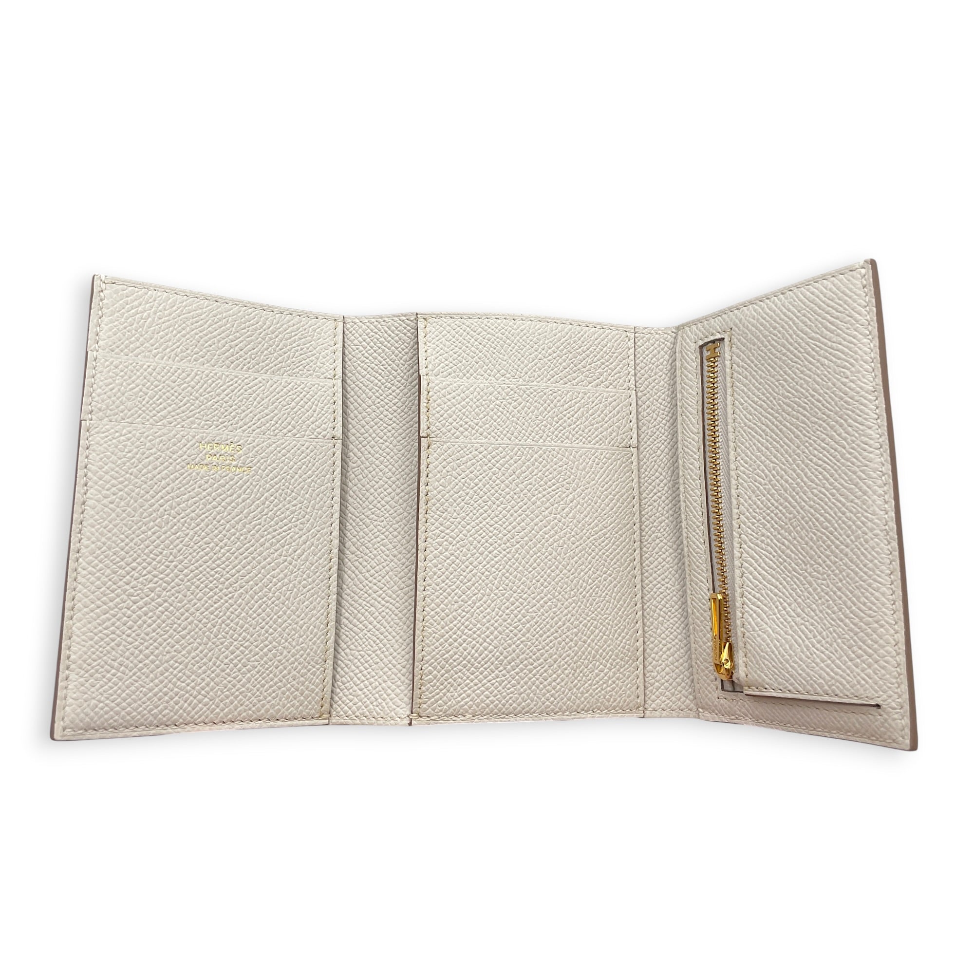 Bearn Combine Craie Wallet in Epsom Gold hardware CL2607-22350 3