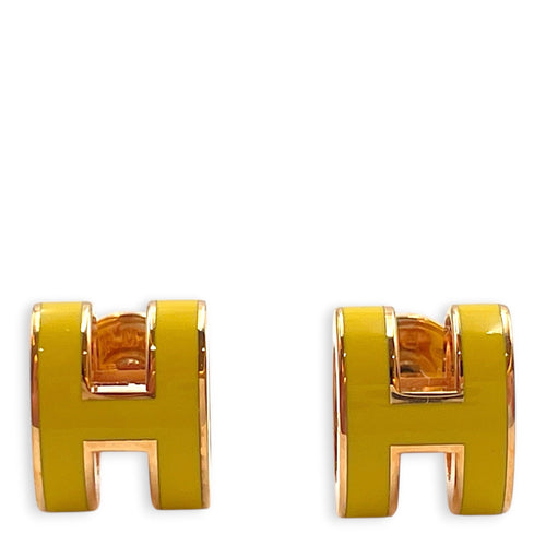 Pop H Jaune Sature Earrings Rose Gold hardware CL2607-22351 1