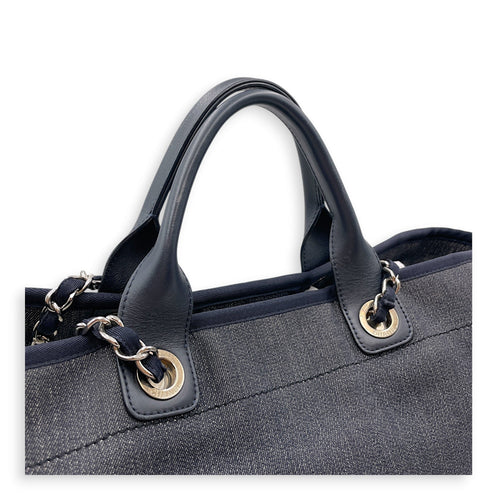 Deauville Medium Blue Tote Bag in Denim Silver hardware CL2607-22354 13