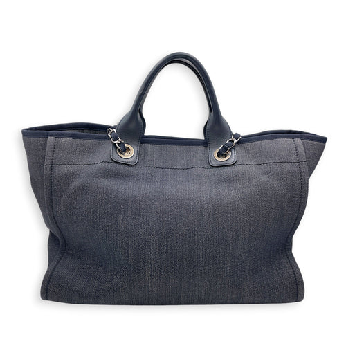 Deauville Medium Blue Tote Bag in Denim Silver hardware CL2607-22354 2
