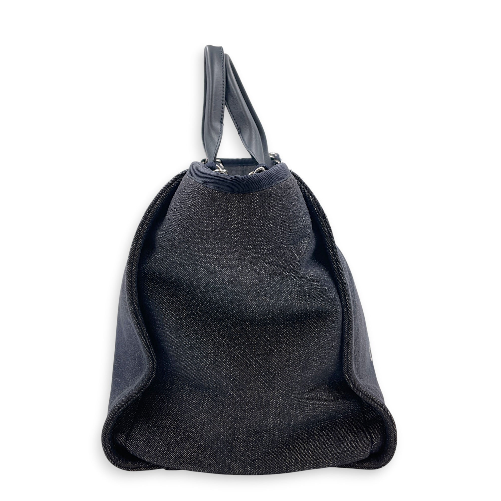 Deauville Medium Blue Tote Bag in Denim Silver hardware CL2607-22354 3