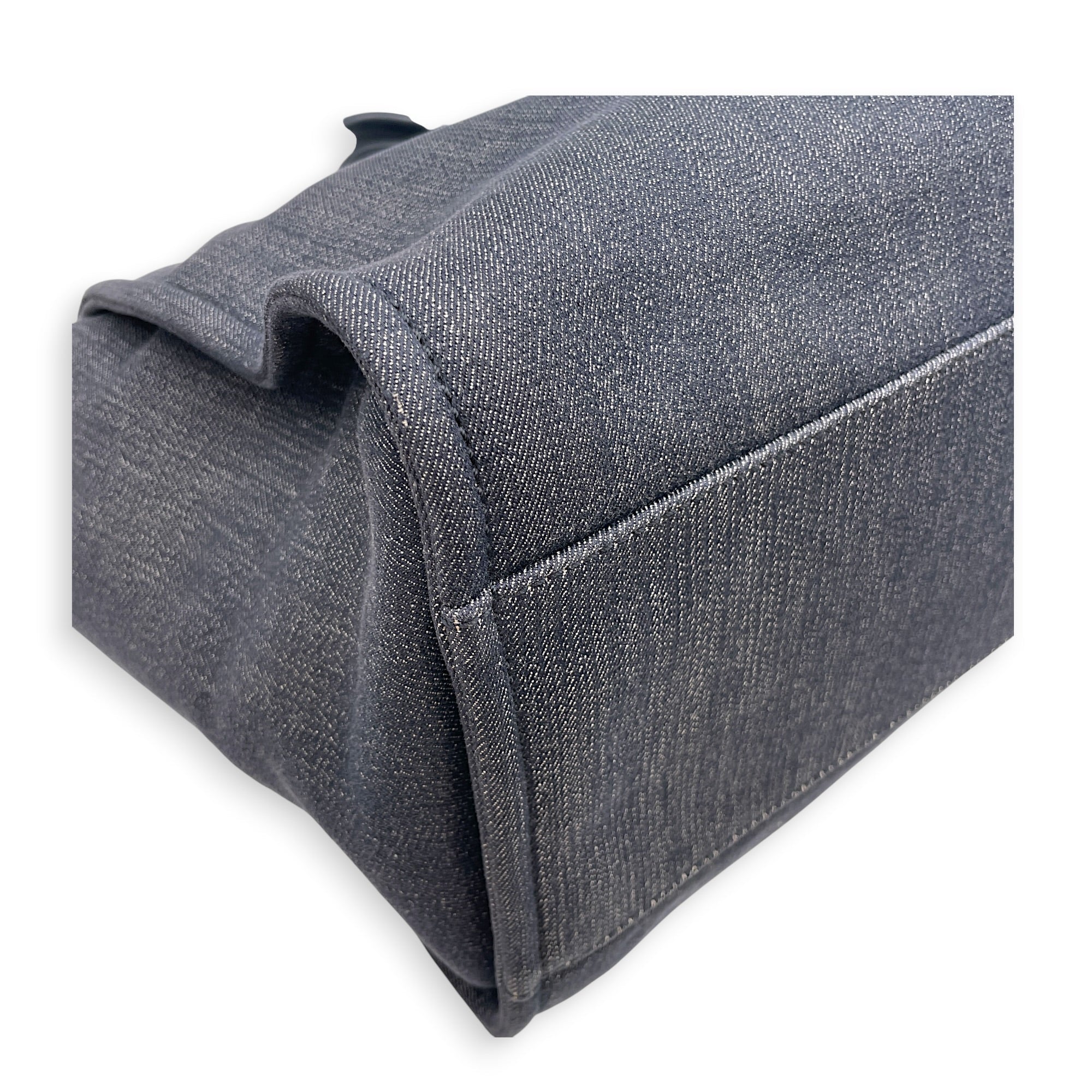 Deauville Medium Blue Tote Bag in Denim Silver hardware CL2607-22354 9