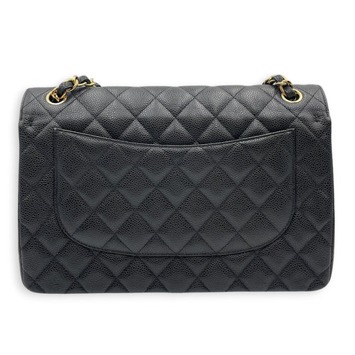 Classic Flap Jumbo Black Shoulder Bag in Caviar Leather Gold hardware CL2607-22361 2