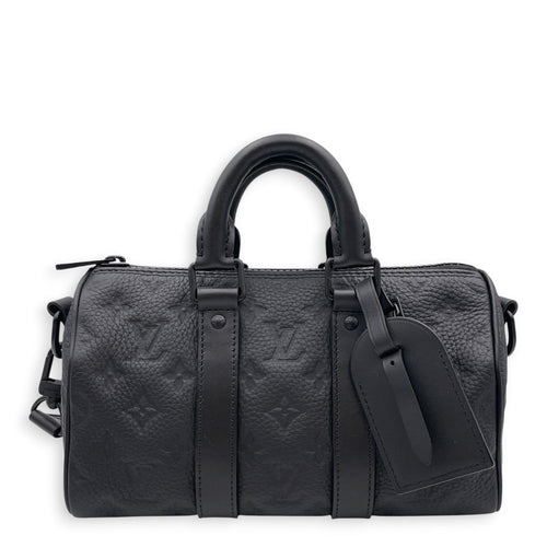 Keepall Bandouliere Black Crossbody Bag in Taurillon Leather Gunmetal hardware CL2607-22364 1