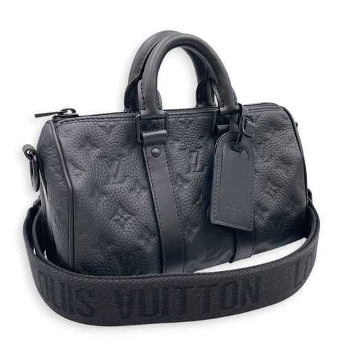 Keepall Bandouliere Black Crossbody Bag in Taurillon Leather Gunmetal hardware CL2607-22364 13