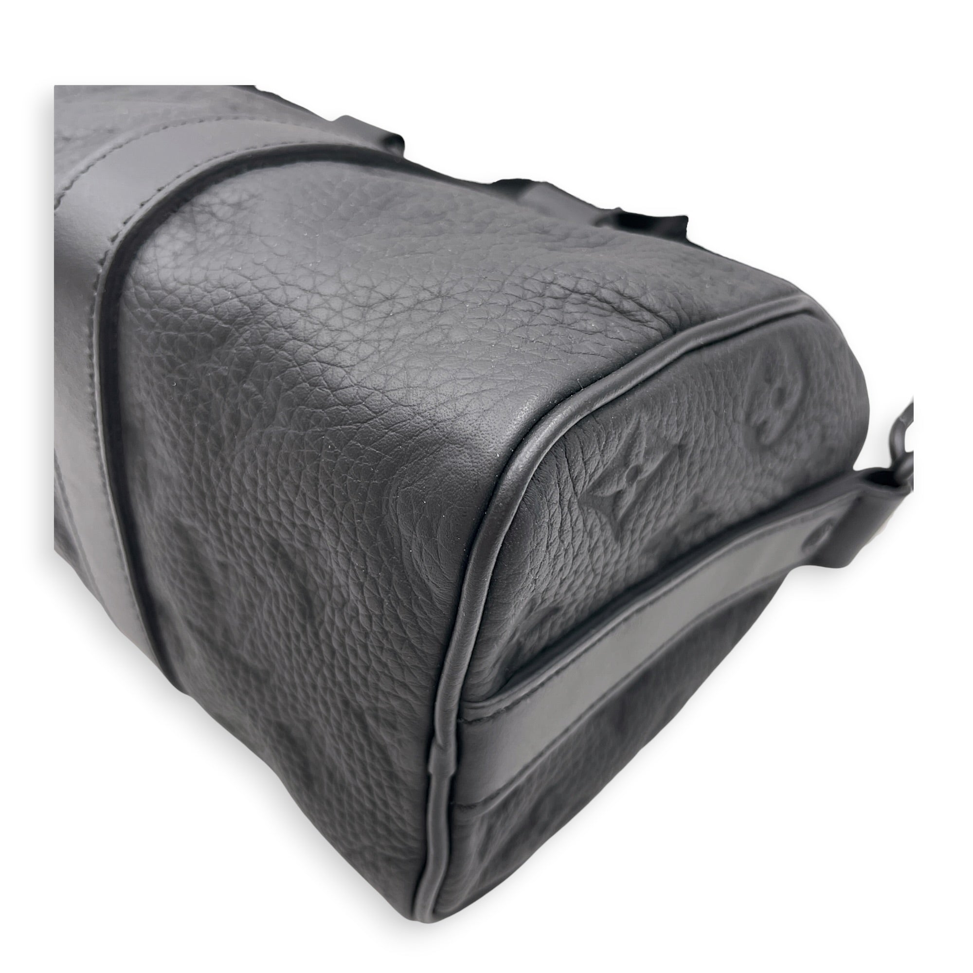 Keepall Bandouliere Black Crossbody Bag in Taurillon Leather Gunmetal hardware CL2607-22364 7