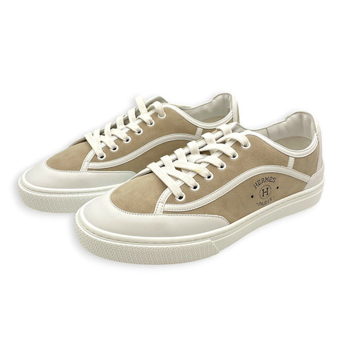 Get 41.5 Beige Garlet/ Blanc Sneakers in Suede Leather CL2607-22366 1