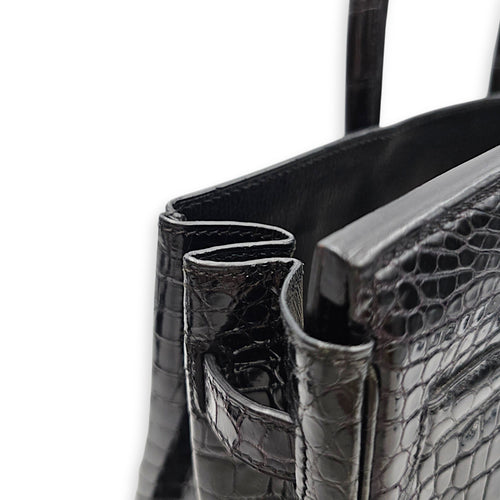Birkin 30 Noir in Shiny Porosus Gold hardware CL2607-22367 11