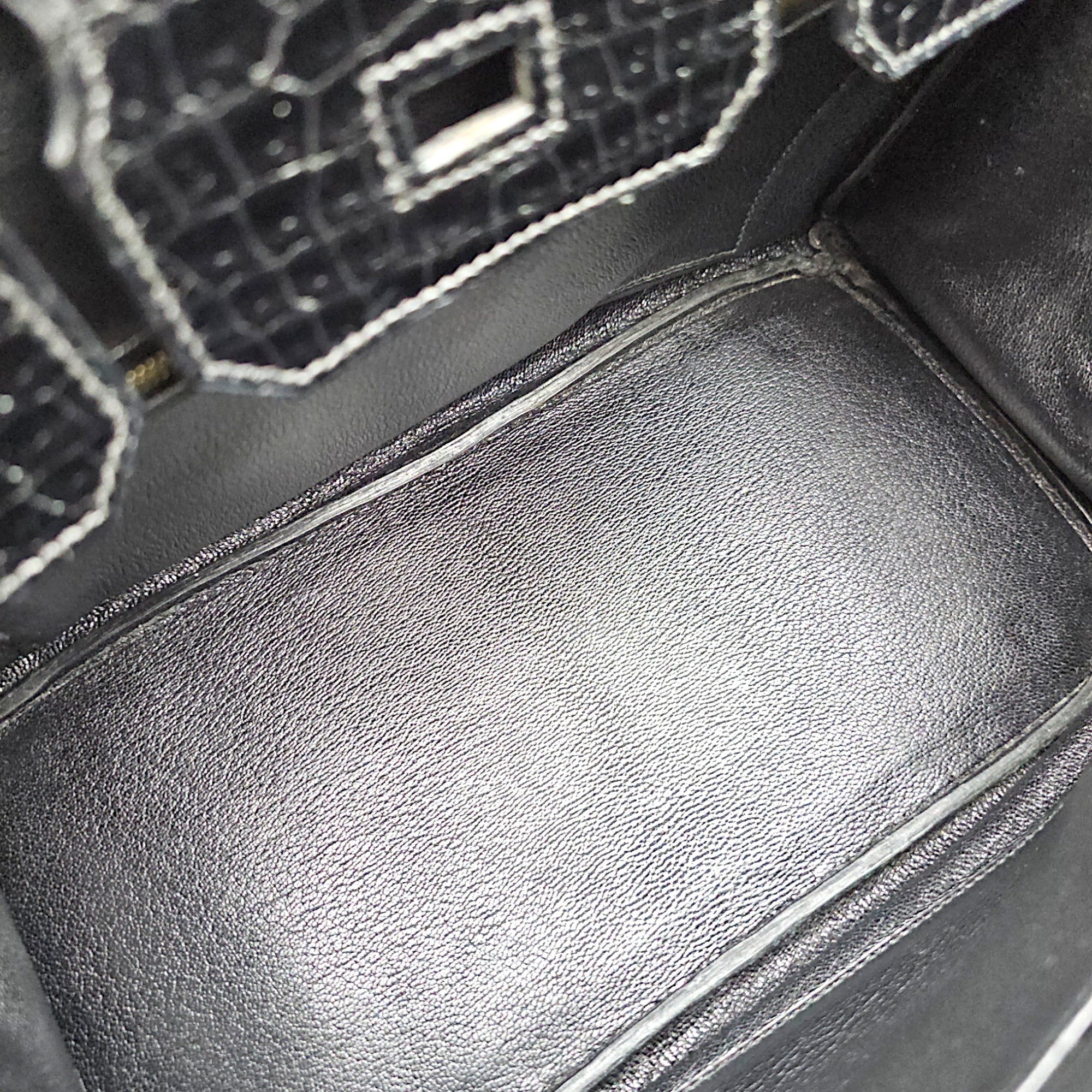 Birkin 30 Noir in Shiny Porosus Gold hardware CL2607-22367 6