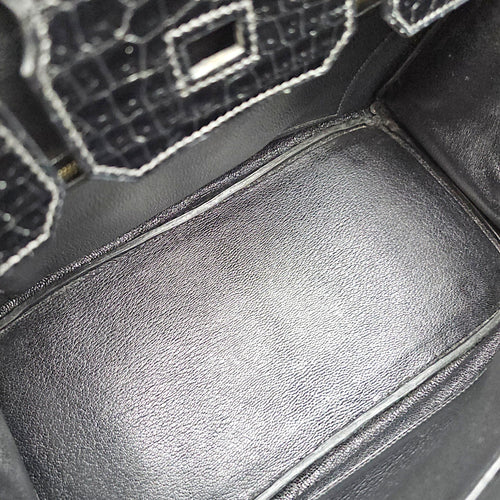 Birkin 30 Noir in Shiny Porosus Gold hardware CL2607-22367 6