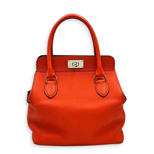 Toolbox 20 Orange Poppy/Bordeaux in Evercolor Palladium hardware CL2607-22369 1