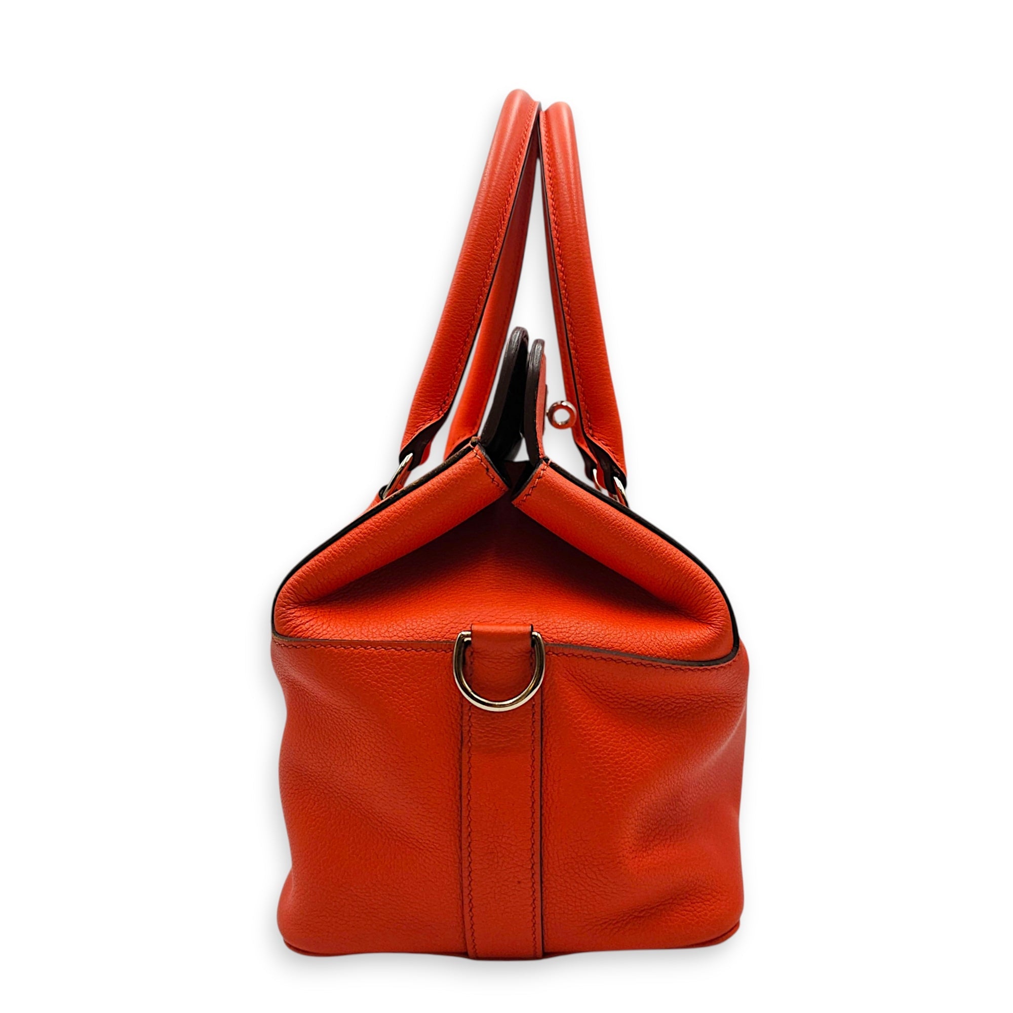 Toolbox 20 Orange Poppy/Bordeaux in Evercolor Palladium hardware CL2607-22369 3