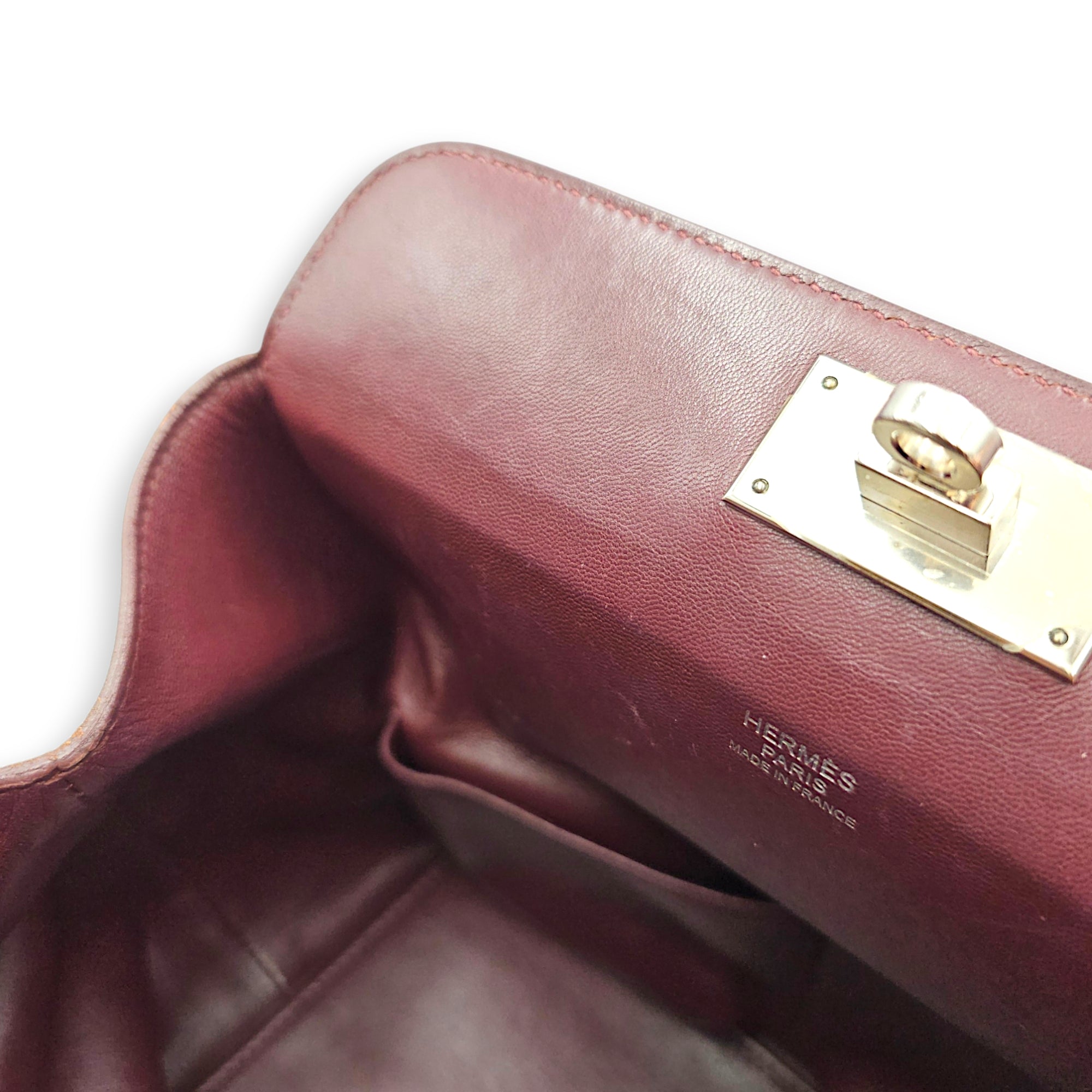 Toolbox 20 Orange Poppy/Bordeaux in Evercolor Palladium hardware CL2607-22369 7