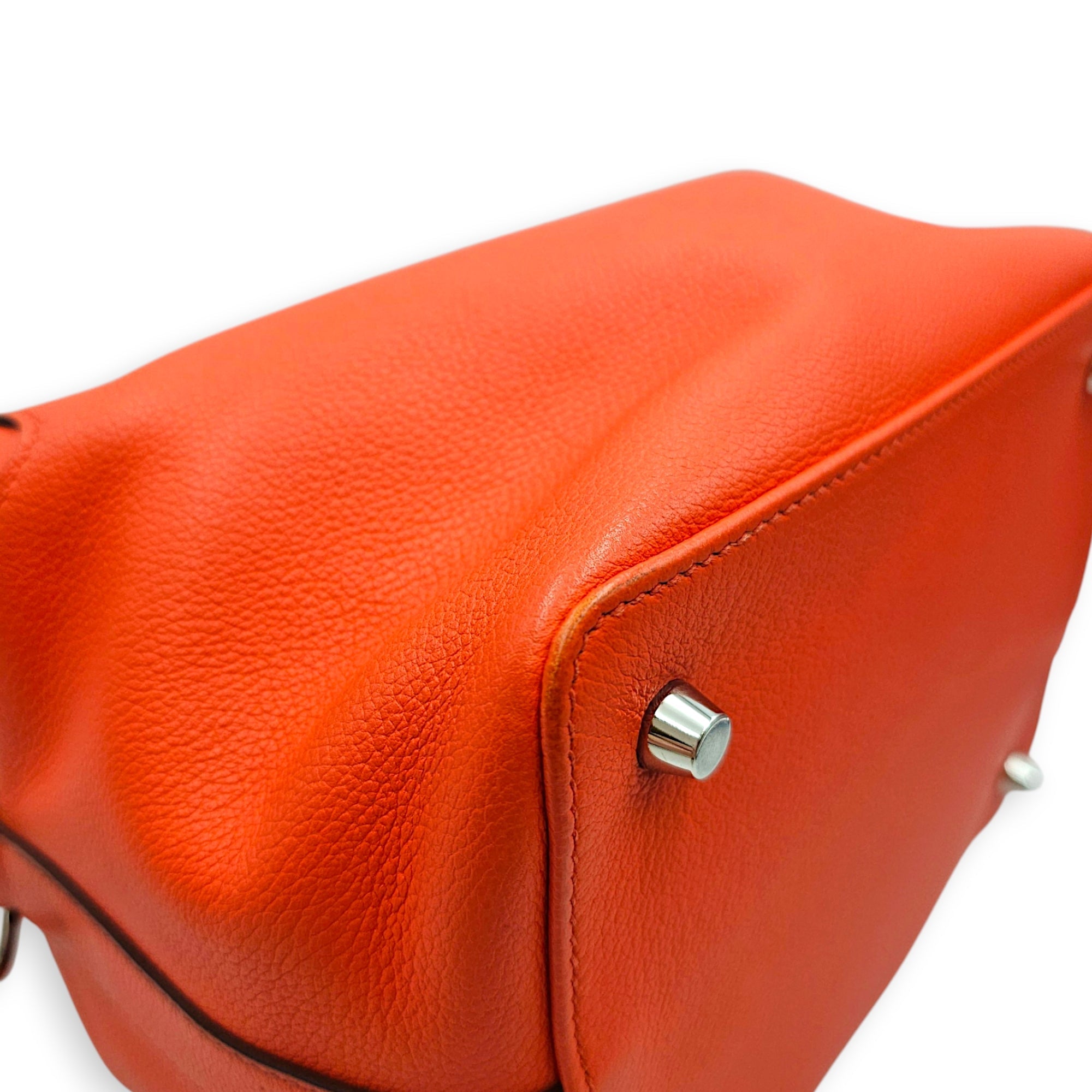 Toolbox 20 Orange Poppy/Bordeaux in Evercolor Palladium hardware CL2607-22369 9