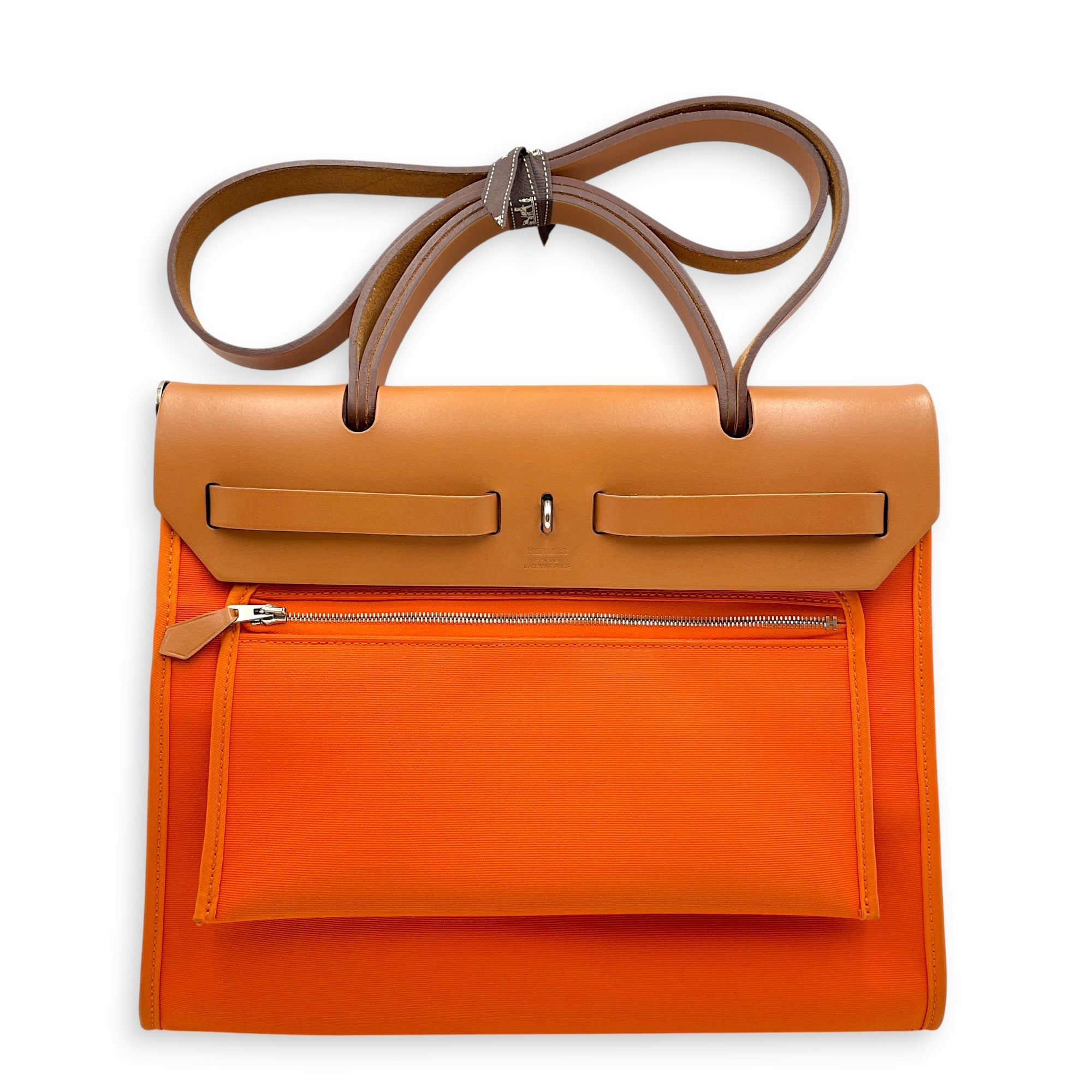 Herbag Zip 31 Orange in Vache Hunter/ Officier Canvas Palladium hardware CL2607-22370 2