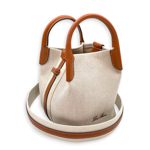 Bale Micro Beige Tote Bag in Canvas Gold hardware CL2607-22371 11
