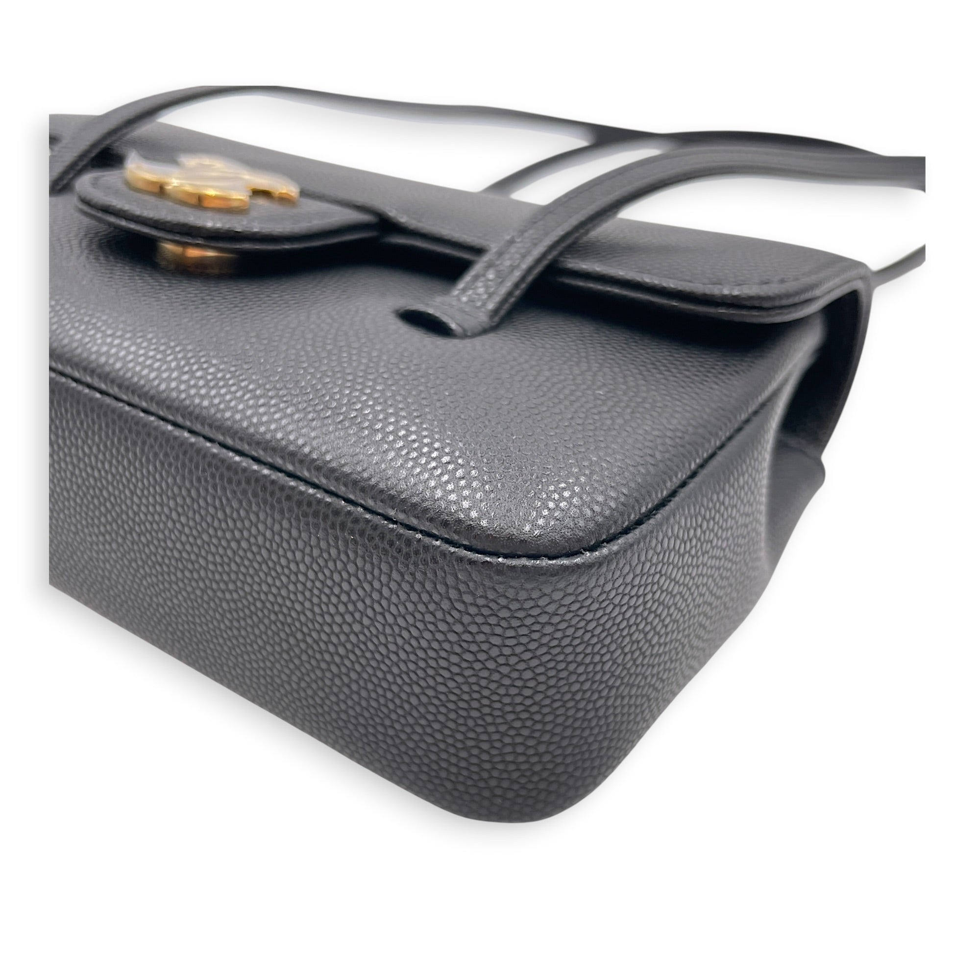 Preppy Mini Black Shoulder Bag in Calfskin Gold hardware CL2607-22372 8