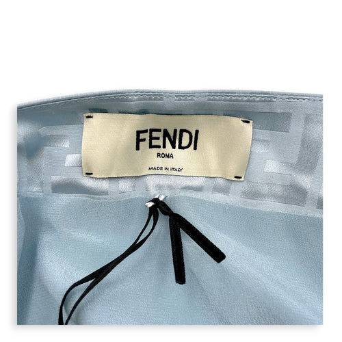 Gonna FF Crepe Satin Skirt  38 Blue Ready-To-Wear CL2607-22374 4