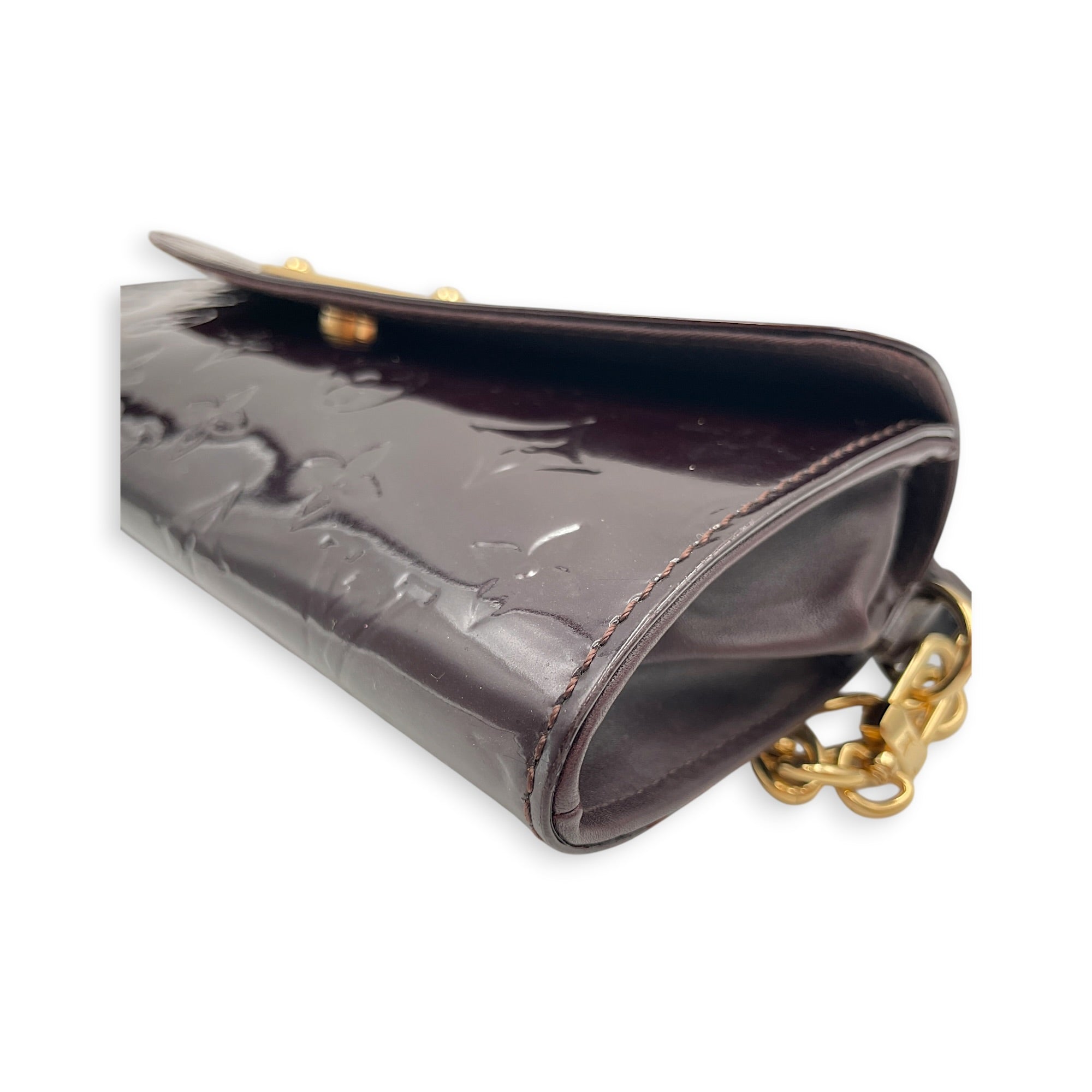 Amarante Sunset Monogram Boulevard Purple Shoulder Bag in Patent Leather Gold hardware CL2607-22376 11