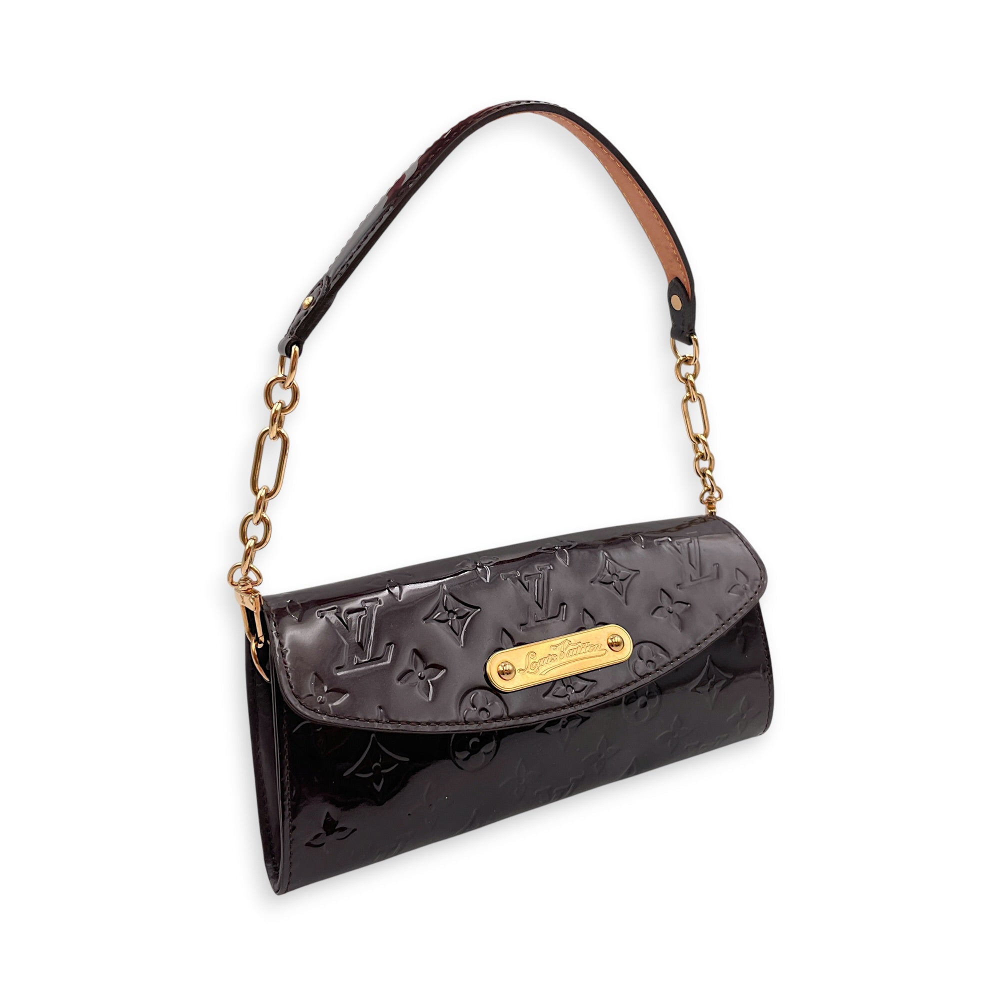 Amarante Sunset Monogram Boulevard Purple Shoulder Bag in Patent Leather Gold hardware CL2607-22376 12