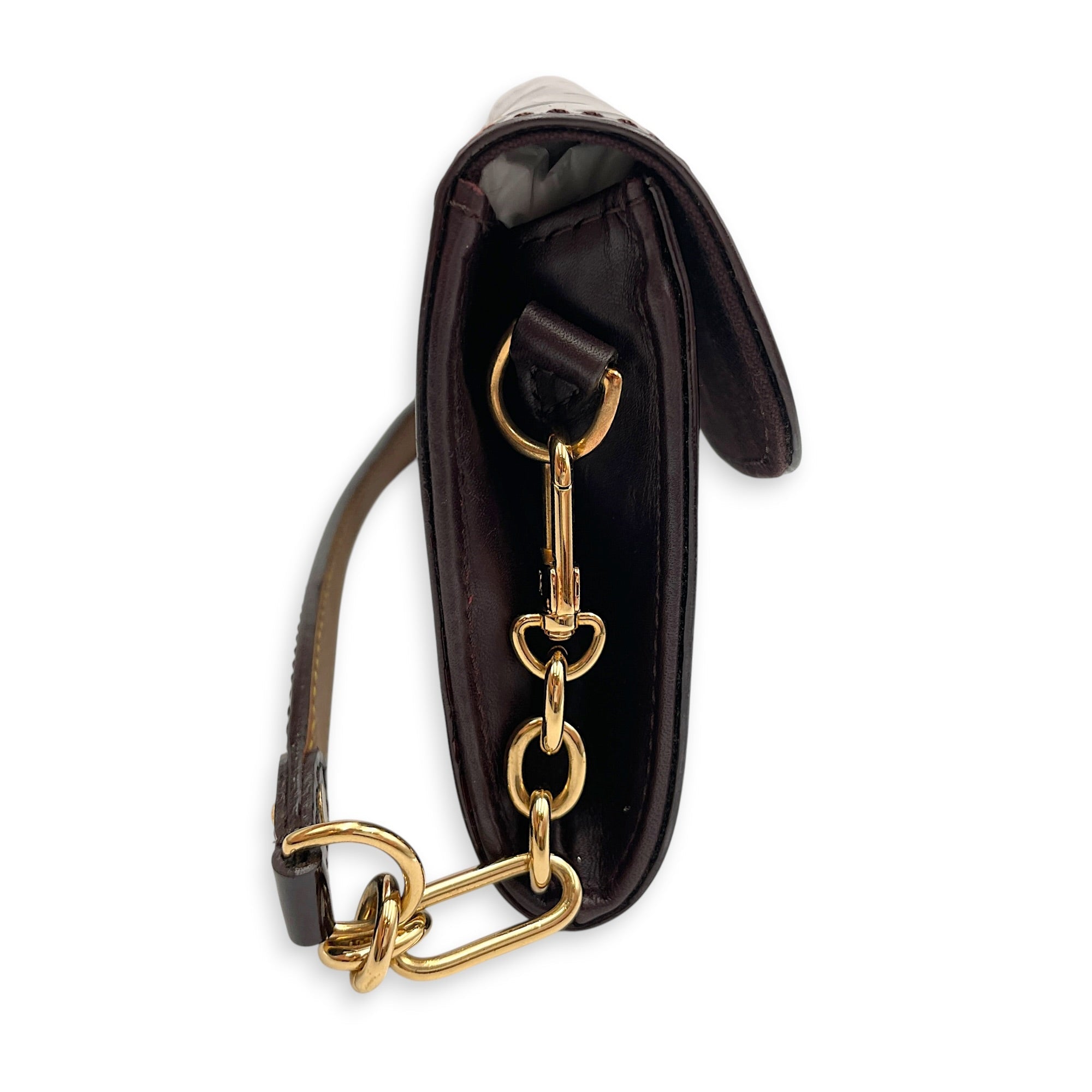 Amarante Sunset Monogram Boulevard Purple Shoulder Bag in Patent Leather Gold hardware CL2607-22376 5