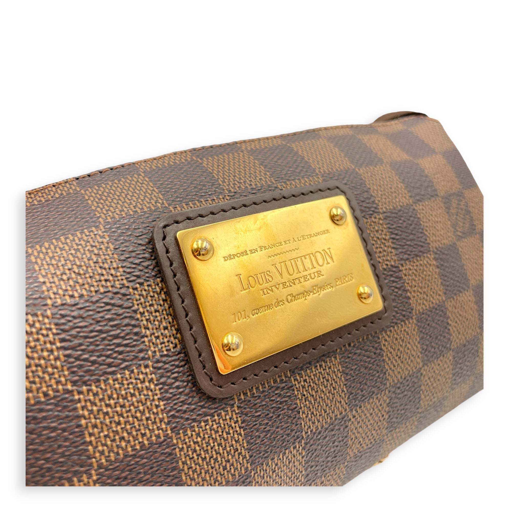Damier Eva Brown Crossbody Bag in Coated Canvas Gold hardware CL2607-22377 11