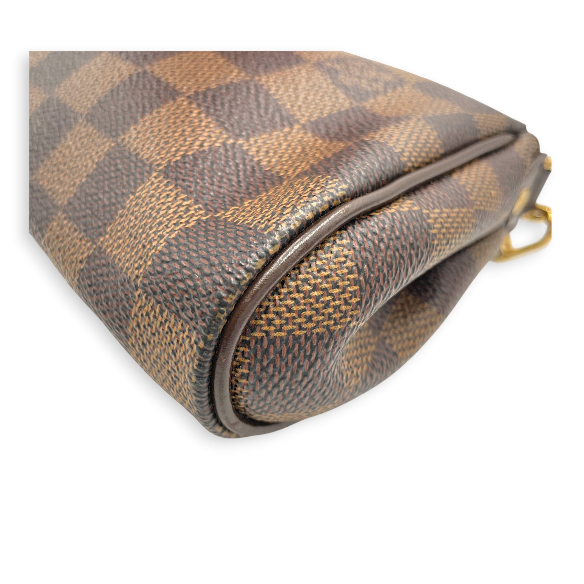 Damier Eva Brown Crossbody Bag in Coated Canvas Gold hardware CL2607-22377 12