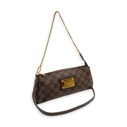 Damier Eva Brown Crossbody Bag in Coated Canvas Gold hardware CL2607-22377 3