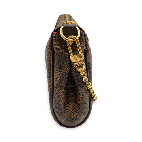 Damier Eva Brown Crossbody Bag in Coated Canvas Gold hardware CL2607-22377 5