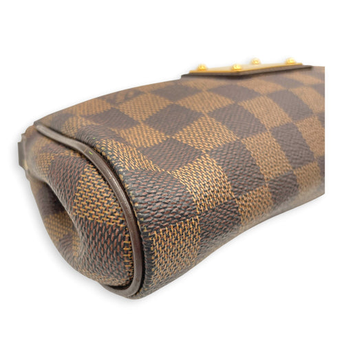 Damier Eva Brown Crossbody Bag in Coated Canvas Gold hardware CL2607-22377 9