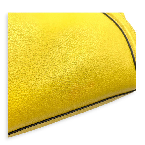 Micro Luggage 26cm Yellow Top Handle Bag in Calfskin Silver hardware CL2607-22379 10