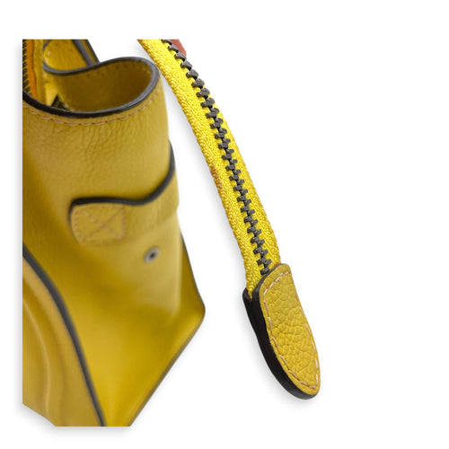 Micro Luggage 26cm Yellow Top Handle Bag in Calfskin Silver hardware CL2607-22379 18