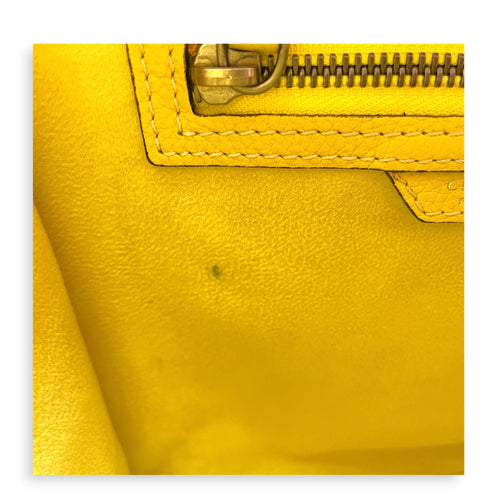 Micro Luggage 26cm Yellow Top Handle Bag in Calfskin Silver hardware CL2607-22379 9