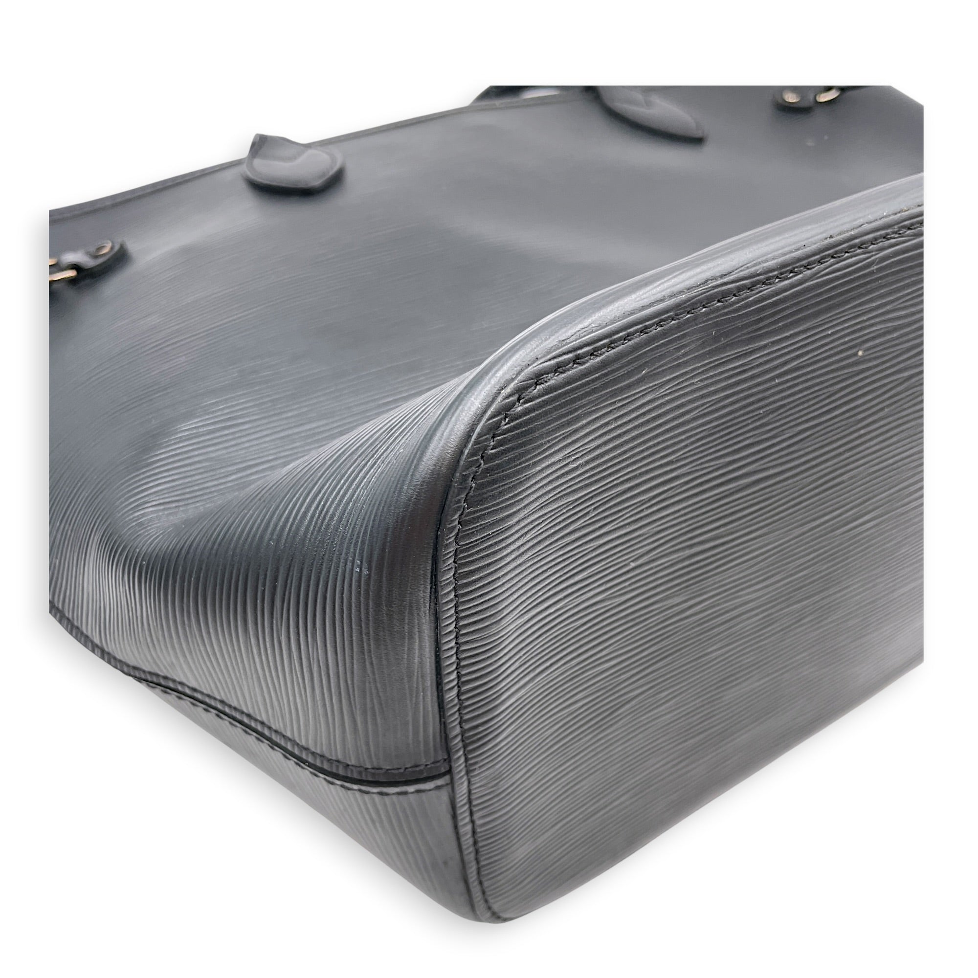 Neverfull MM Black Tote Bag in Epi Leather Silver hardware CL2607-22380 10