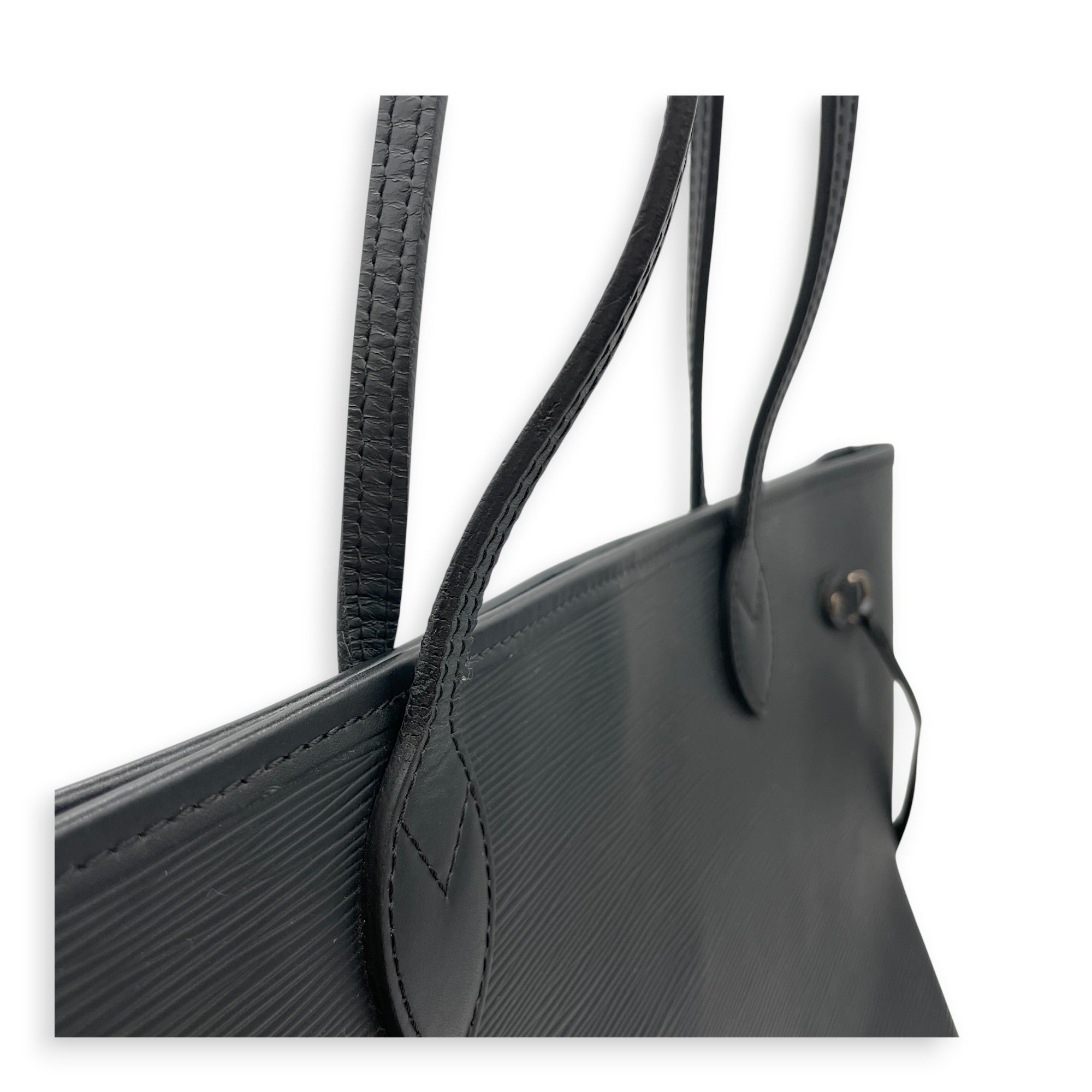Neverfull MM Black Tote Bag in Epi Leather Silver hardware CL2607-22380 12