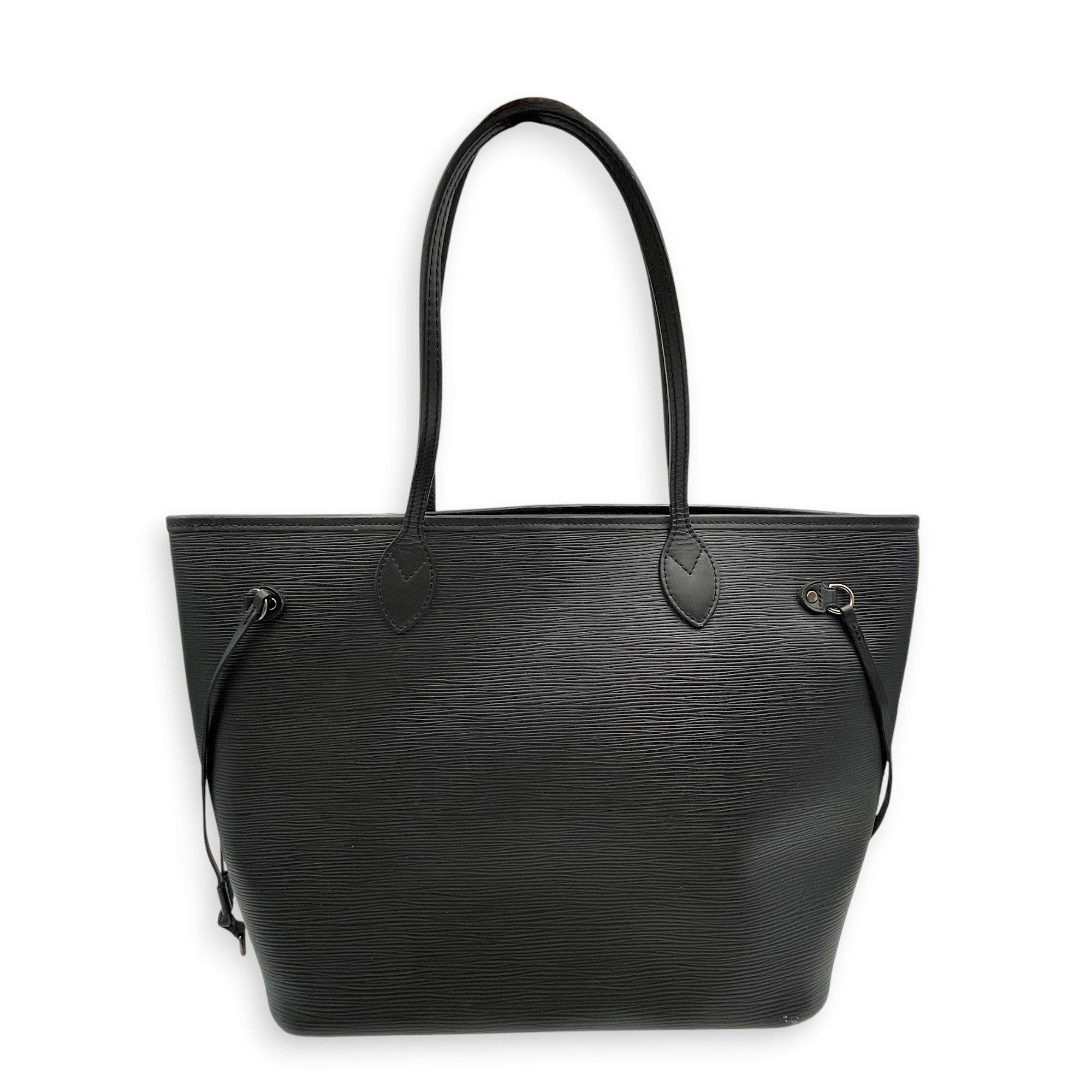 Neverfull MM Black Tote Bag in Epi Leather Silver hardware CL2607-22380 2