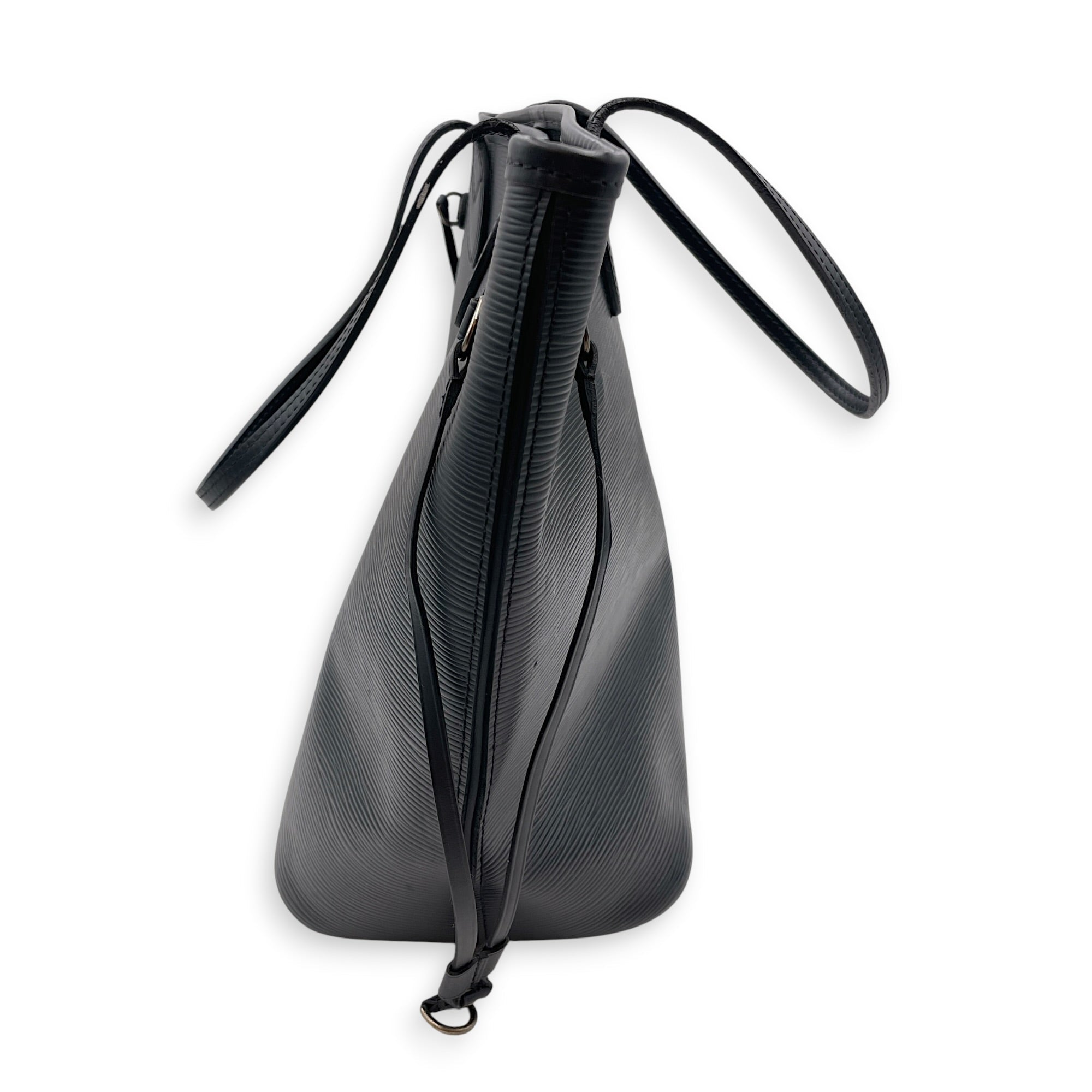 Neverfull MM Black Tote Bag in Epi Leather Silver hardware CL2607-22380 4