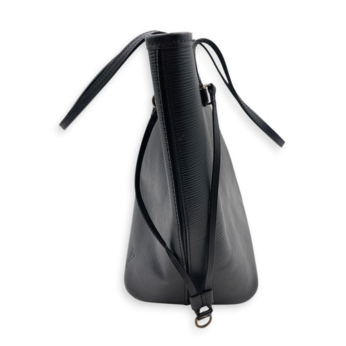 Neverfull MM Black Tote Bag in Epi Leather Silver hardware CL2607-22380 5