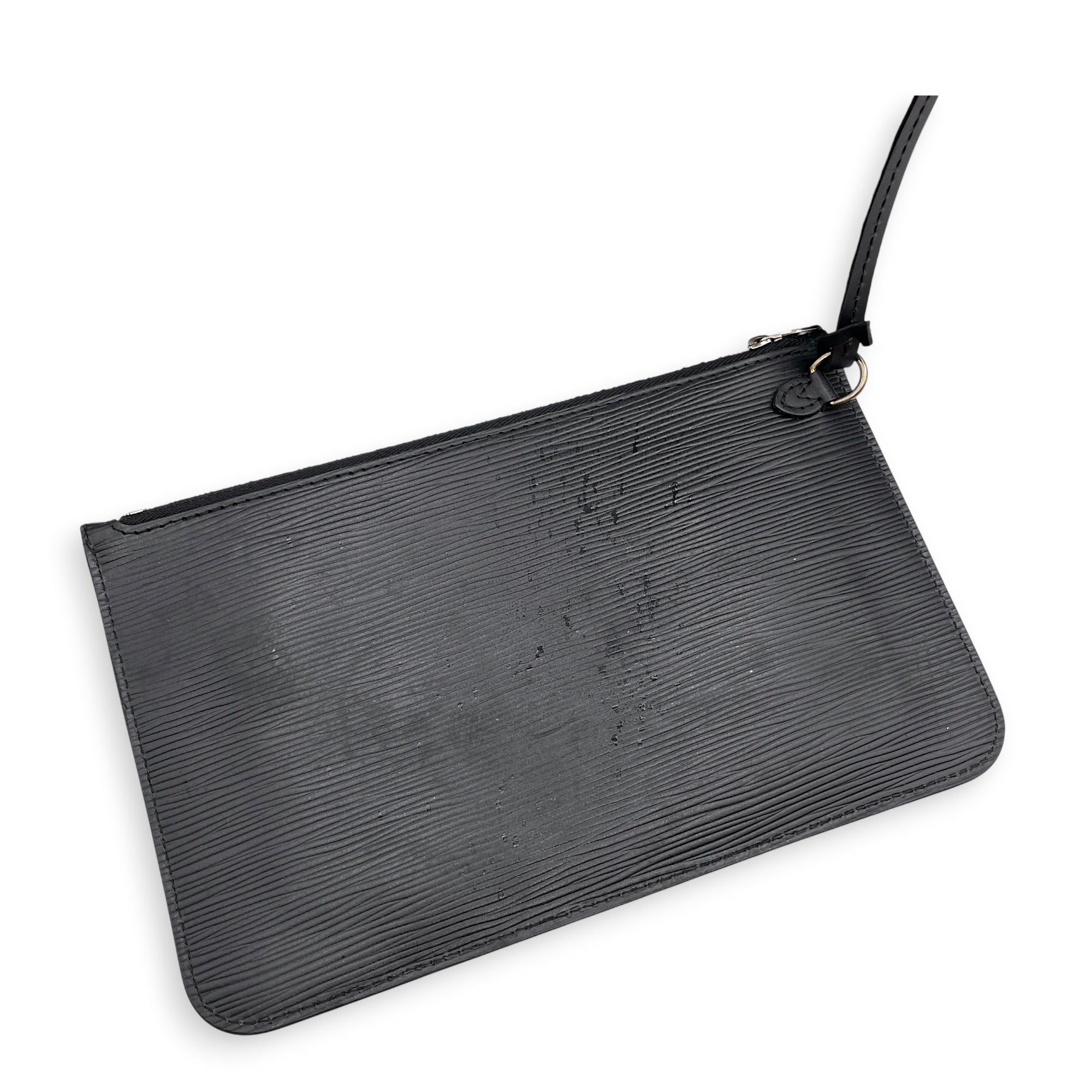 Neverfull MM Black Tote Bag in Epi Leather Silver hardware CL2607-22380 6