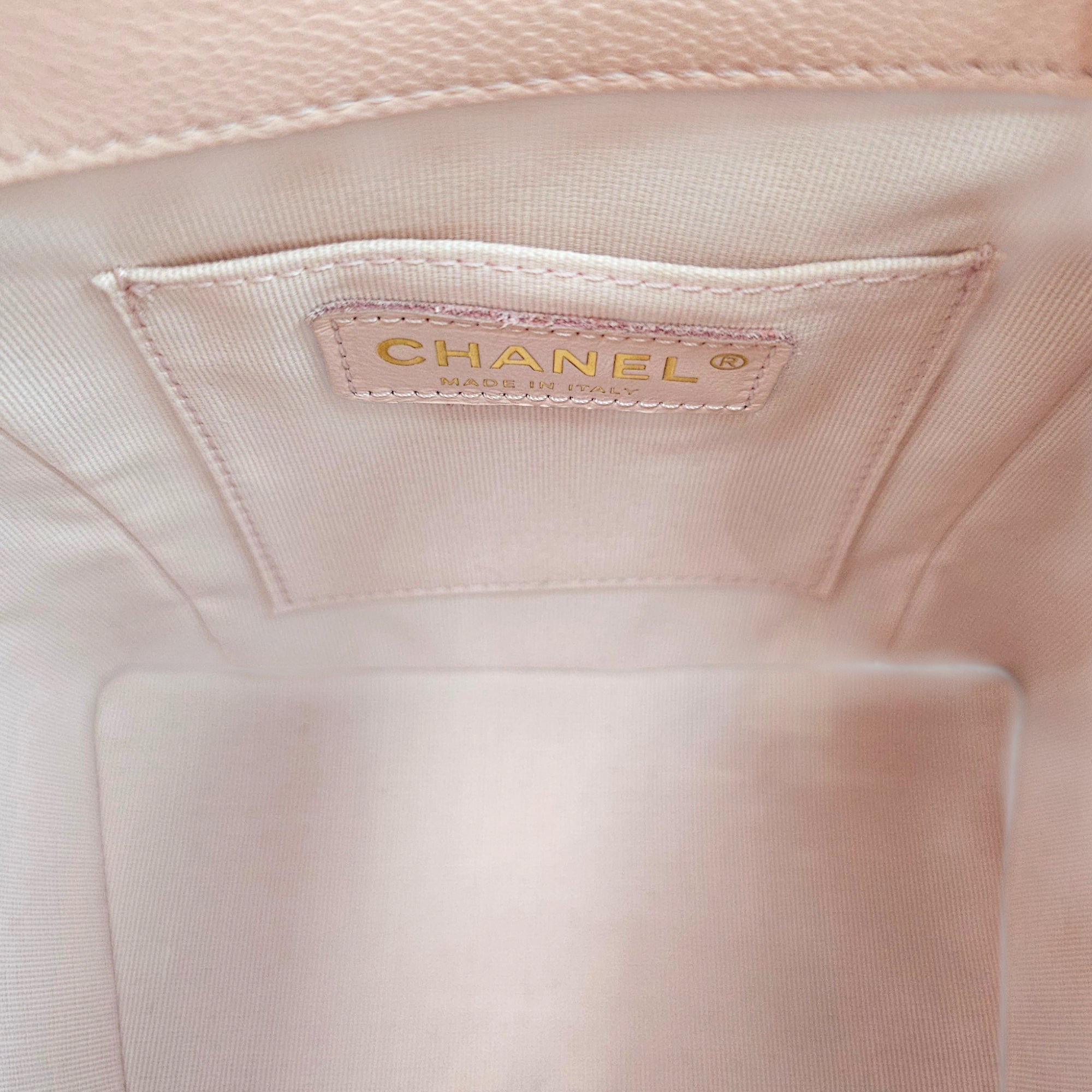 Duma Pink Backpack in Caviar Leather Gold hardware CL2607-22381 6