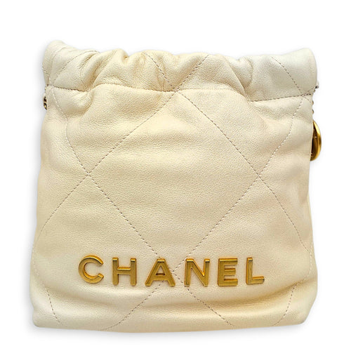 C22 Mini Iridescent ivory   Crossbody Bag in Calfskin Gold hardware CL2607-22382 1
