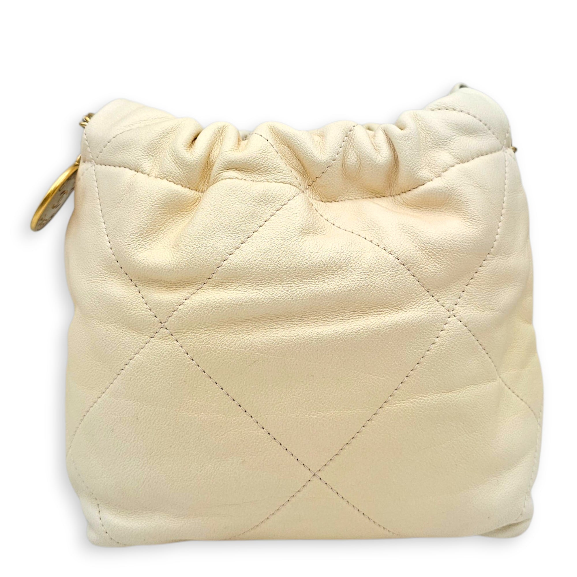 C22 Mini Iridescent ivory   Crossbody Bag in Calfskin Gold hardware CL2607-22382 2